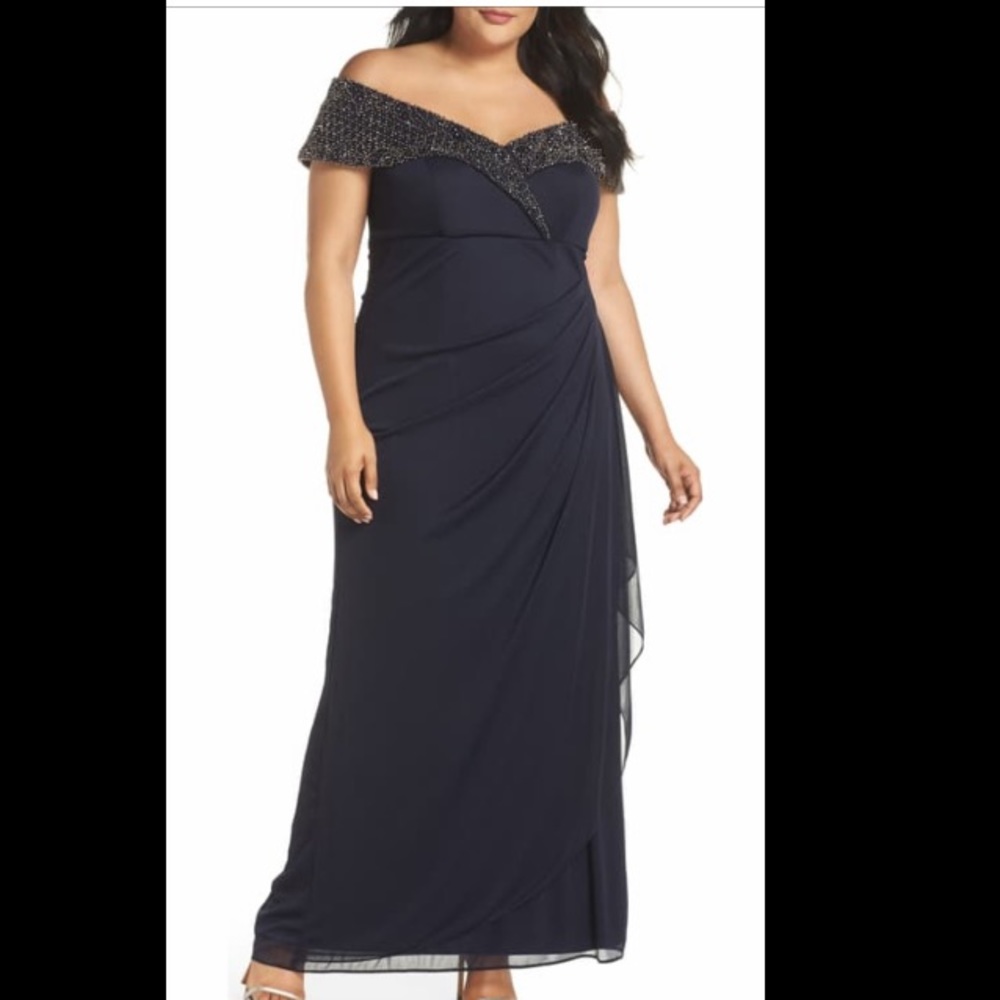 Navy blue maxi dress